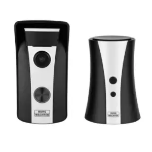 Image of Burg-Wachter DG8500 WiFi Video Doorbell with Wireless Chime - Black & Silver