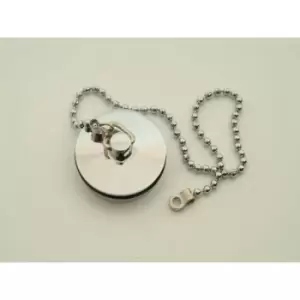 Image of Basics Prepacked Sink Plug Chrome Plated 1.3/4in + Chain 28143
