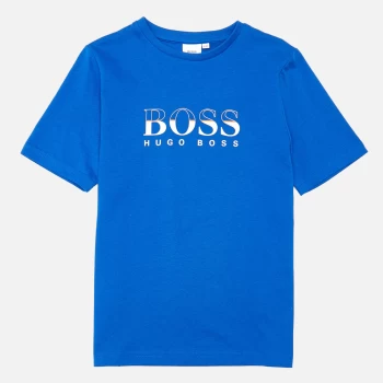 Image of Hugo Boss Short Sleeve Chest Logo T-Shirt Blue Size 6 Years Boys