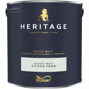Image of Dulux Heritage Velvet Matt Silver Fern Matt Emulsion Paint 2.5L