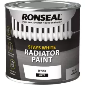 Image of Ronseal One Coat Radiator Paint Matt 250ml