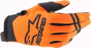 Image of Alpinestars Radar Motocross Gloves, black-orange, Size 2XL, black-orange, Size 2XL