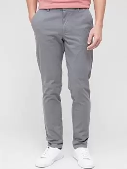 Image of BOSS Kaito1 Slim Fit Chino - Dark Grey, Size 52=Uk36In, Inside Leg Regular, Men