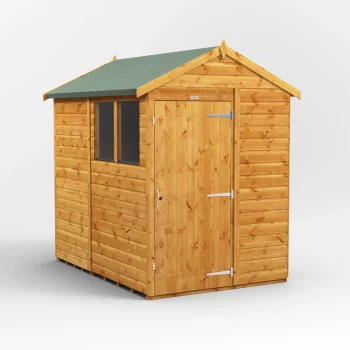 Image of 7x5 Power Apex Garden Shed - Brown