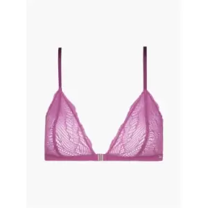 Image of CALVIN KLEIN Lace Triangle Bra - Pink