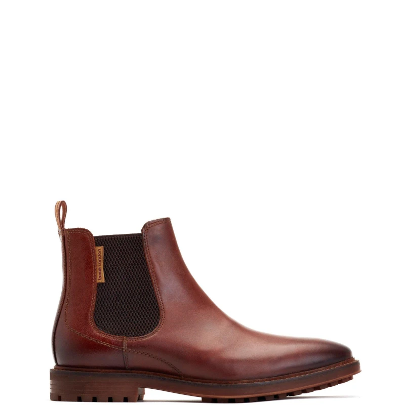 Image of Base London Mens Douglas Leather Chelsea Boots UK Size 7 (EU 41) TAN BAS370-TAN-7