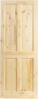 Image of Wickes Chester Internal Knotty Pine 4 Panel Softwood Door - 1981 x 686mm