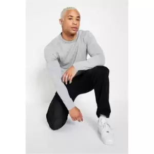 Image of I Saw It First Grey Muscle Fit Cable Knit Jumper - Grey