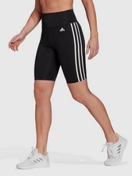 Image of Adidas 3 Stripe Cycling Shorts - Black/White
