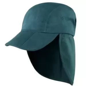 Image of Result Headwear Kids/Childrens Unisex Folding Legionnaire Hat / Cap (Pack of 2) (One Size) (Bottle Green)