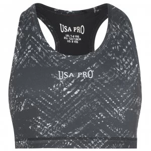 Image of USA Pro Fitness Crop Top Junior Girls - Mono Chevron