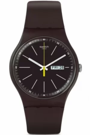 Image of Unisex Swatch Blue Browny Watch SUOC704