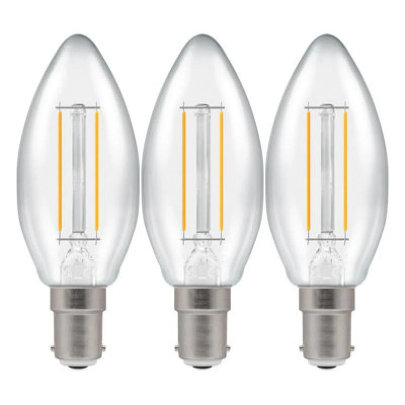 Image of Crompton Lamps LED Candle 2.2W B15 Filament Cool White Clear