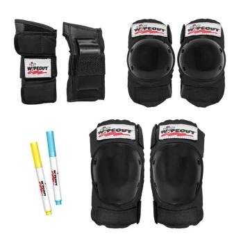Image of Wipeout Erase Multi-Sport Wristguards, Knee Pads & Elbow Pads - Black