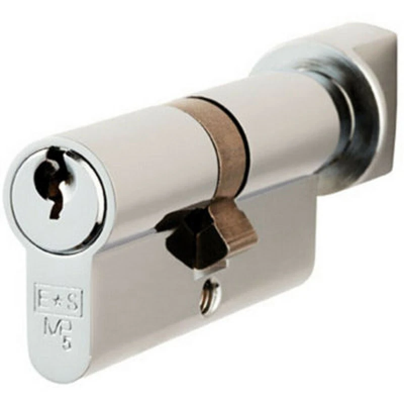 Image of Loops 70mm EURO Cylinder & Thumbturn Lock Keyed to Differ 5 Pin Polished Chrome Multi unisex