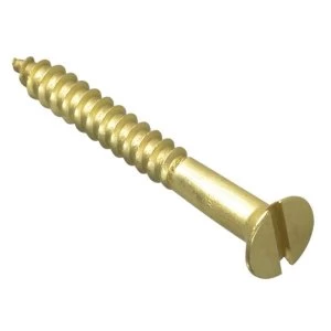 Image of ForgeFix Wood Screw Slotted CSK Solid Brass 2" x 8 Box 200