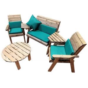 Image of Charles Taylor Four Seater Multi Set with Grey Cushions