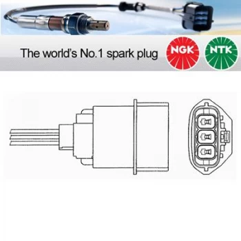 Image of 1x NGK NTK Oxygen O2 Lambda Sensor OZA660-EE6 OZA660EE6 (5680)