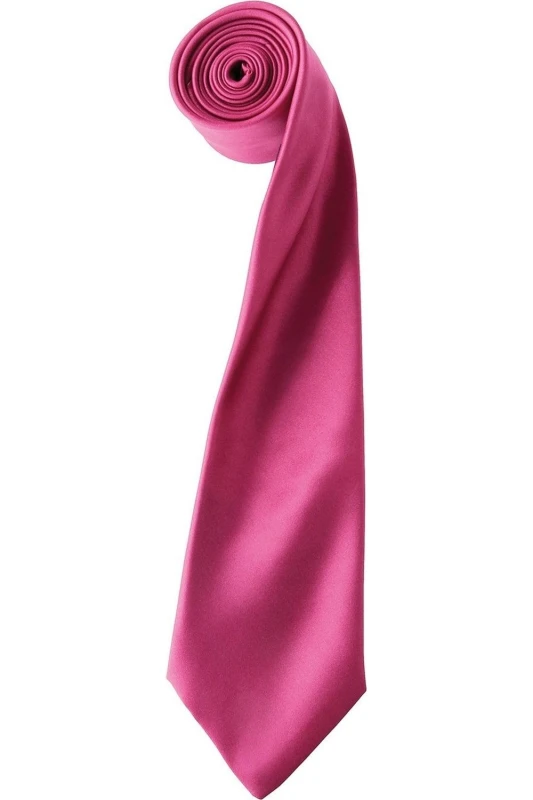 Image of Premier Premier Colours Satin Tie in Pink Pink One Size Unisex 5063470722877
