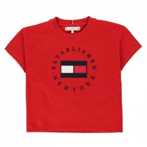 Image of Tommy Hilfiger Junior Girls Heritage T Shirt - Red XNL