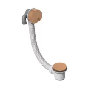 Image of Brushed Bronze Overflow Bath Filler with Pop Up Sprung Bath Waste
