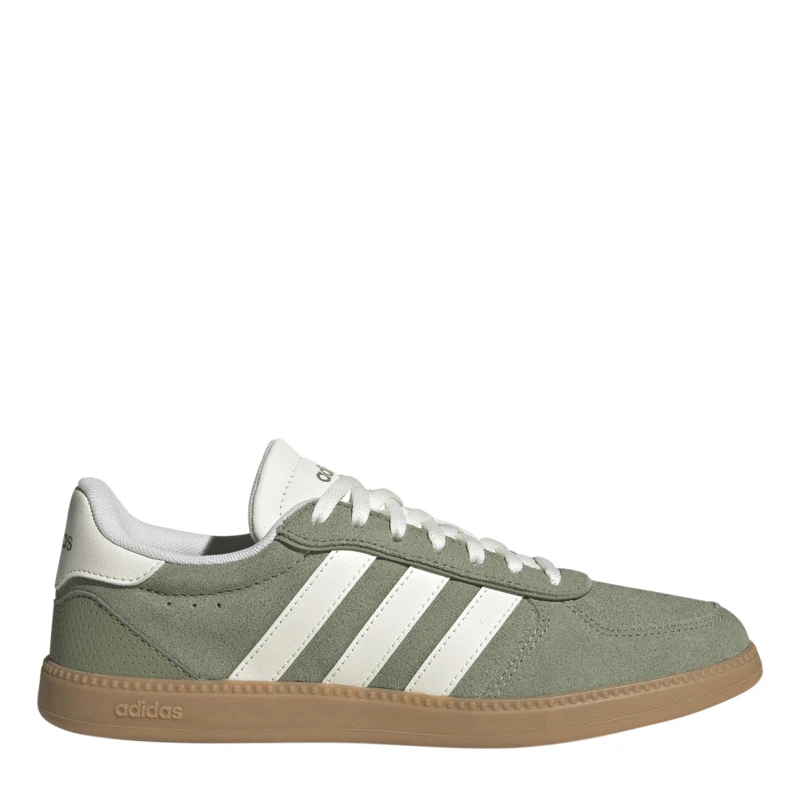 Image of adidas Breaknet Sleek Suede Womens Shoes Tent Green female 5 (38)