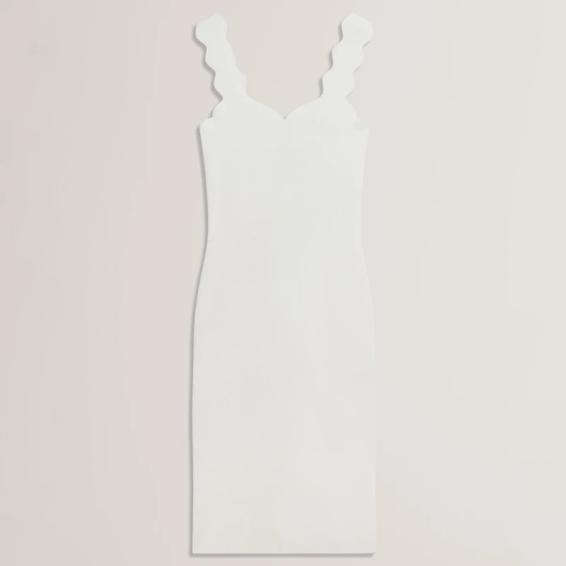 Image of Ted Baker Knit Bodycon Dress Ivory female 6 (2X)
