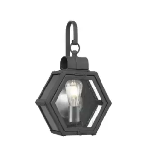 Image of Quintiesse Quoizel Heath Outdoor Wall Lantern Mottled Black, IP44