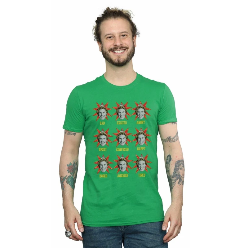 Image of Elf Elf Men Buddy Moods T-Shirt in Green Size: Small Green S Male 5057736054758