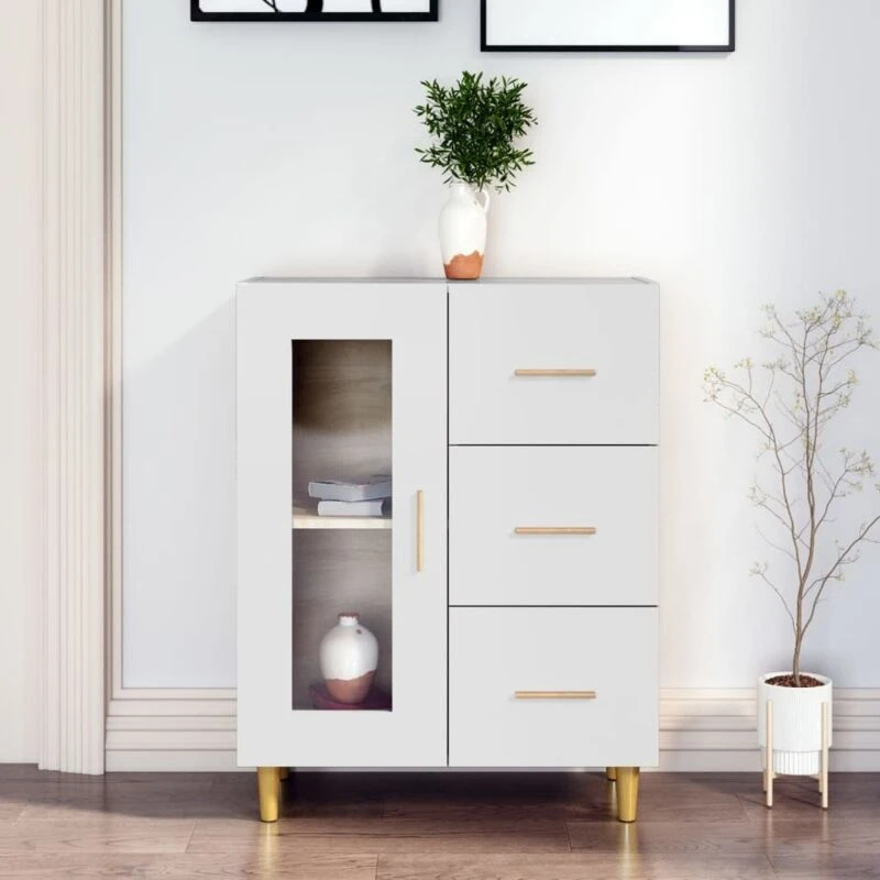 Image of VIDAXL Sideboard White 69,5x34x90cm Engineered Wood Vidaxl 8720287080121