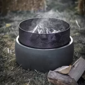 Image of Garden Trading Lyneham Round Fire Pit Black