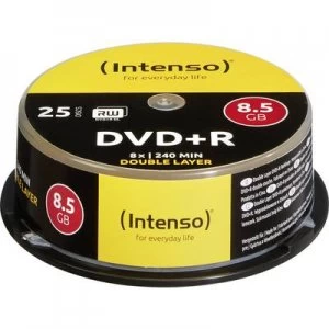 Image of Intenso 4311144 Blank DVD+R DL 8.5 GB 25 pc(s) Spindle