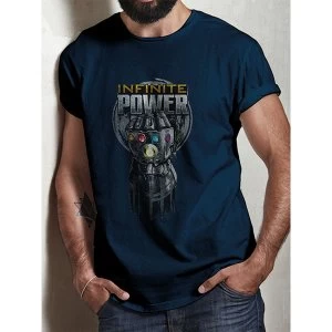 Image of The Avengers Infinity War - Power Glove Mens Small T-Shirt - Blue
