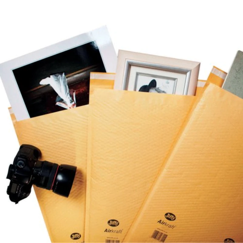 Image of Jiffy AirKraft Size 0 Bubble Lined Mailer Gold (100 Pack) MAKC99003