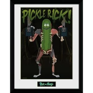 Image of Rick and Morty Rat Suit Pickle Rick Framed Collector Print