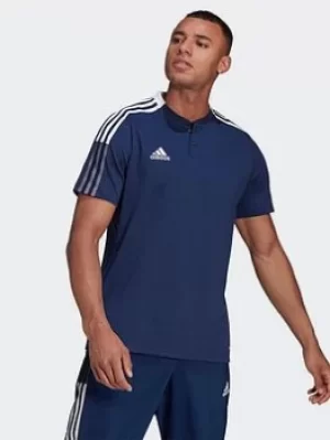 Image of adidas Tiro 21 Polo Shirt, Navy, Size L, Men