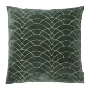 Image of Ashley Wilde Dinaric Polyester Filled Cushion Viscose Polyester Fern/Dark Green