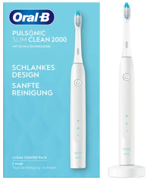 Image of Oral B Pulsonic Slim Clean 2000 White Electric Toothbrush