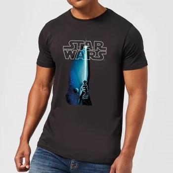 Image of Star Wars Lightsaber Mens T-Shirt - Black - 5XL