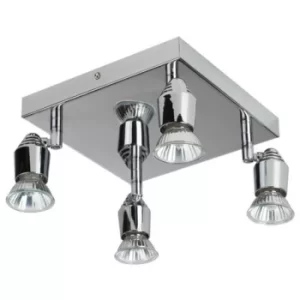 Image of Linea Verdace Bomba 4 Light Spotlight Clusters Chrome
