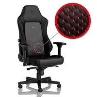 Image of noblechairs HERO Real Leather Gaming Chair - Black/Red