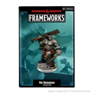 Image of D&D Frameworks: Orc Barbarian Male Unpainted Miniature