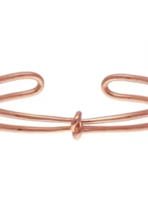 Image of Ladies Olivia Burton Rose Gold Plated Forget Me Knot Cuff OBJ16KDB05