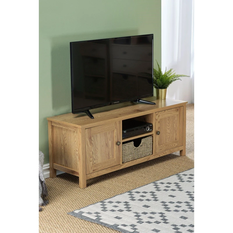 Image of Homelife Devon TV Unit - Brown Brown One Size