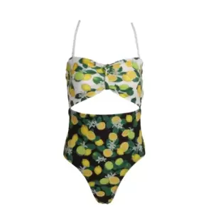 Image of Brave Soul Womens/Ladies Fruit Print Bandeau Swimming Costume (XS) (Green)