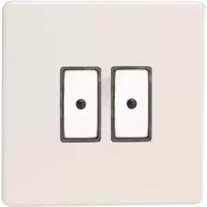 Image of Varilight 2-Gang V-Pro Eclique2 Touch/Remote Control LED Dimmer - Premium White - JDQE102S