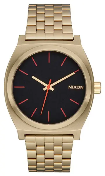 Image of Nixon A045-5164-00 Time Teller (37mm) Black Dial / Gold-Tone Watch