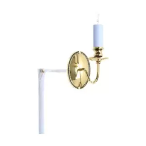 Image of Impex Georgian Polished Brass Candle Wall Lamp