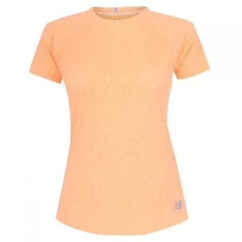 Image of New Balance Q Speed Fuel Jacquard Running Top Ladies - Citrus Punch