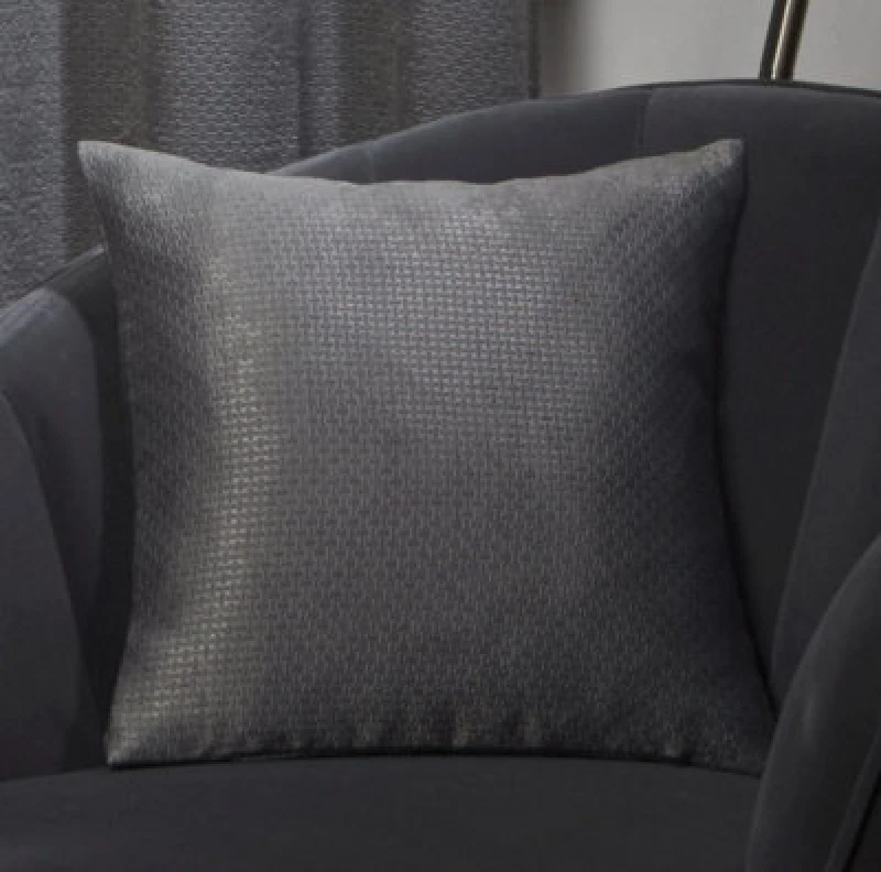 Image of New Edge Blinds Metro Collection Cushion Cover in Grey Size: 43cm x 43cm Grey Unisex 43cm x 43 cm